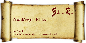 Zsadányi Rita névjegykártya
