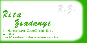 rita zsadanyi business card